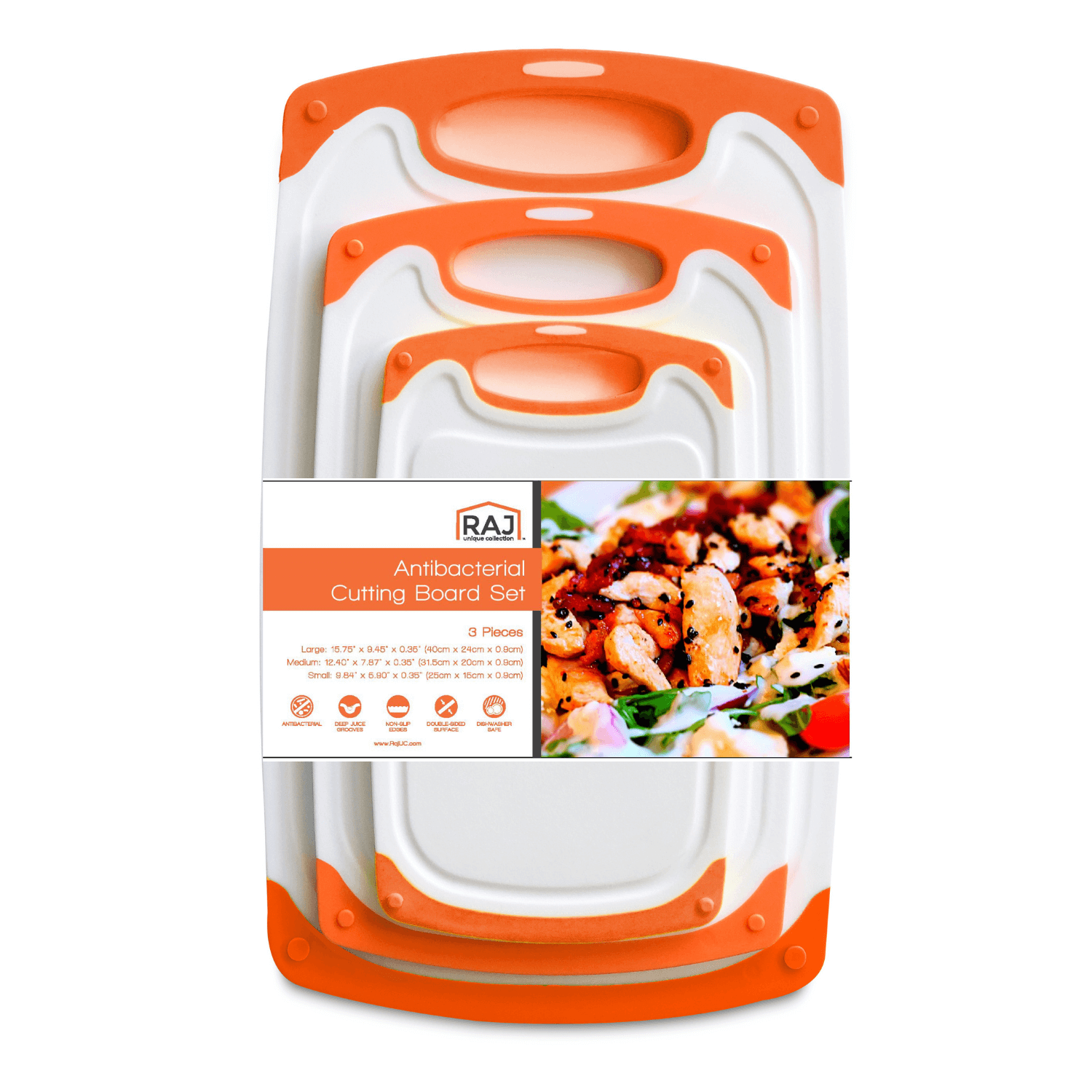 Raj Plastic Cutting Board Reversible Cutting board, Dishwasher Safe