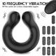 thumbnail image 3 of 1 Uds. Anillo de bloqueo de aro dorado de carga para hombres, control remoto inalámbrico de silicona con vibración, juguetes sexuales, 3 of 4