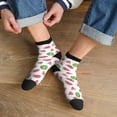 thumbnail image 3 of Fuzoiu Hand Drawn Watermelon Print Adult Socks, Crew Moisture-wicking Socks, Unisex Cushion Crew Socks,Casual Sports Ankle Socks, 3 of 7