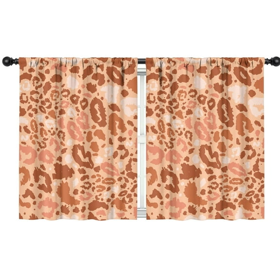 Blackout Kids Curtains,Leopard Print Childrens Insulated Curtains Set Of 2,Bedroom Essentials,Toddler Room Decor 42"x54"(106x137cm)