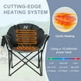 thumbnail image 4 of Lilypelle Oversized Heated Camping Chair,Portable Heated Folding Chairs, Heated Foldable Chair Seat Supports 500 lbs, Heating Chair for Outdoor Sports, Camping, Patio, and Picnics, 4 of 11