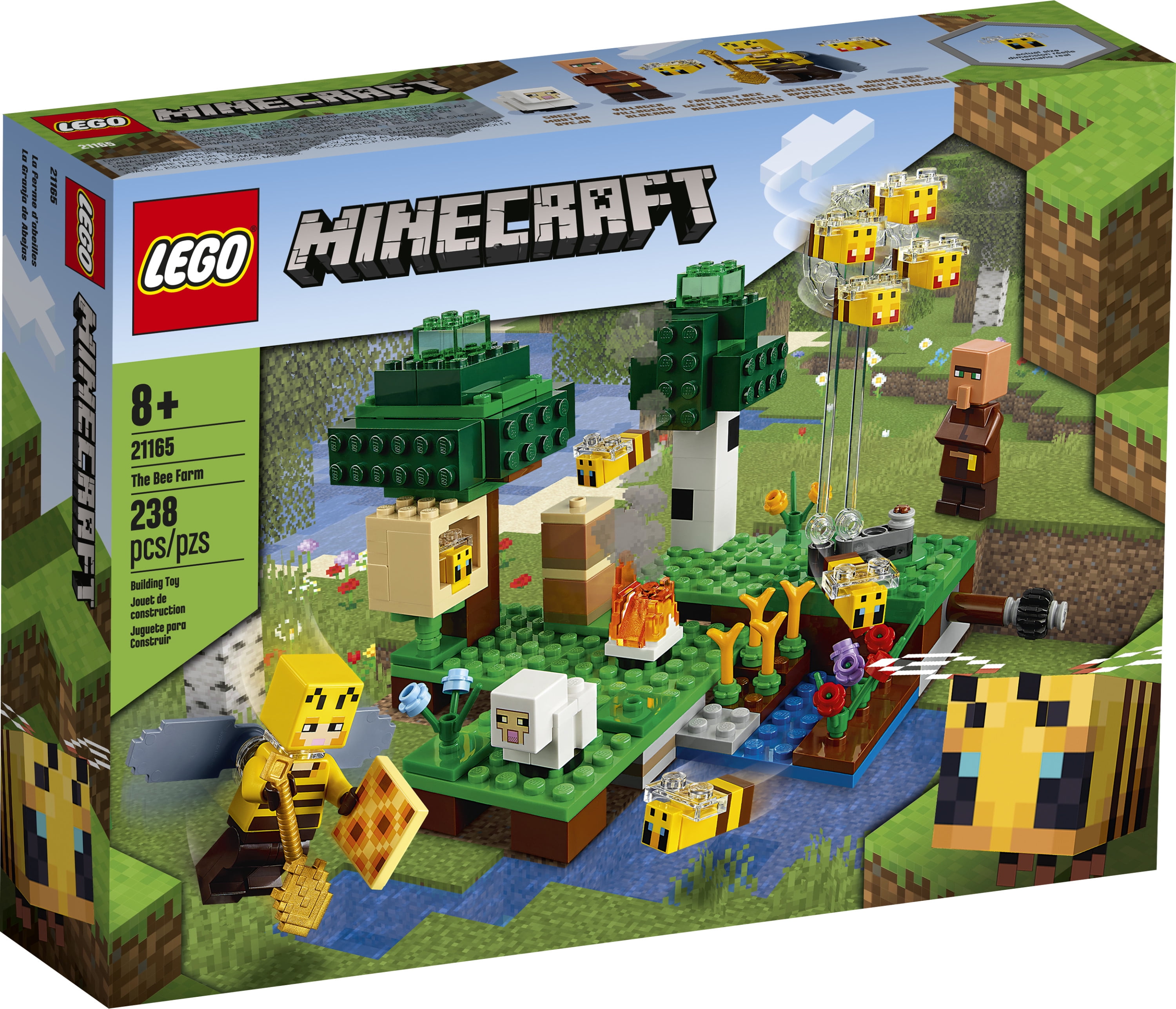 Lego Minecraft The Bee Farm Building Toy With A Beekeeper Bee And Sheep Figures 238 Pieces Walmart Com Walmart Com Lego Minecraft The Bee Farm Building Toy With A Beekeeper Bee And Sheep Figures 238 Pieces Walmart Com Walmart Com