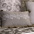 thumbnail image 3 of Benjara 10 Piece King Polyester Comforter Set with Leaf Print- Platinum Gray, 3 of 7