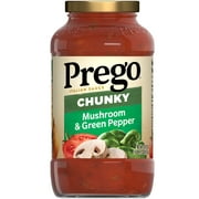 Prego Chunky Mushroom and Green Pepper Spaghetti Sauce, 23.75 oz Jar