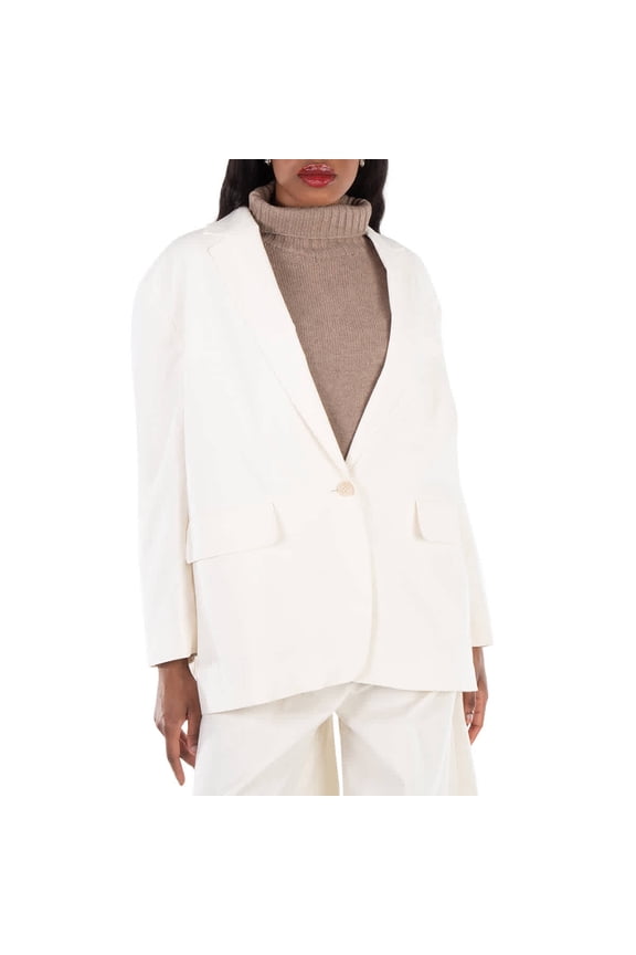 Monica Cotton Canvas Oversize Blazer, Brand Size 42 ( US Size 8 )