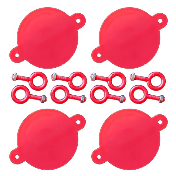 Tapas de plástico rompibles RepelFire FDC de 2.5 pulgadas rojas (4 tapas)