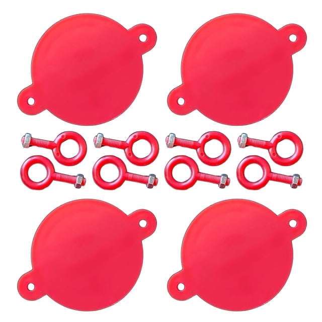 Tapas de plástico rompibles RepelFire FDC de 2.5 pulgadas rojas (4 tapas)