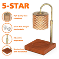 thumbnail image 7 of Candle Warmer Lamp with Dimmer/Timer/Adjustable Height, Birthday Gifts for Women Men, Wax Melt Warmer for Candles for Home Room Decor, Christmas Gift, 7 of 7