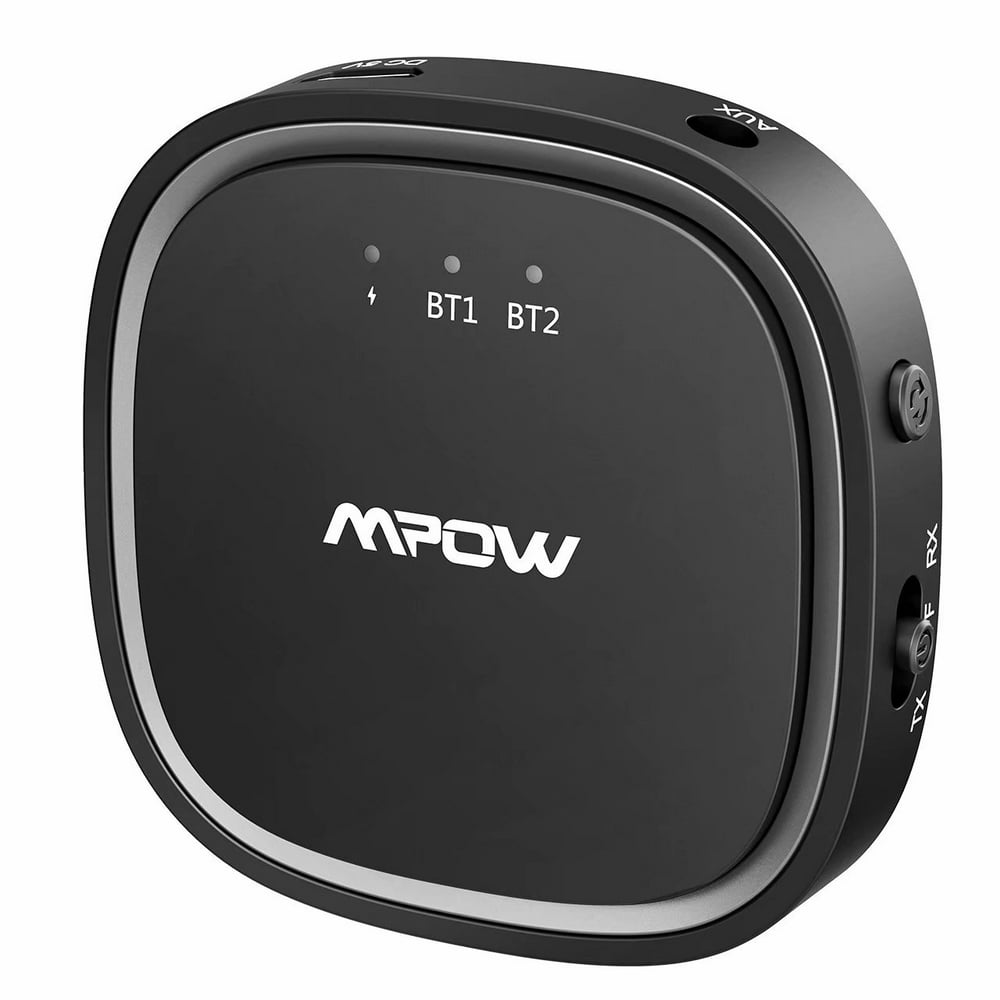 Mpow Bluetooth 5.0 Receiver Transmitter 2 in 1, 50 Feet & 12 Hours Wireless Audio Adapter