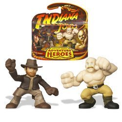 Indiana Jones Adventure Heroes Mini figura de acción de 2-1 / 2 pulgadas de alto - Indiana Jones vs mecánico alemán de la serie de películas "Raiders of the Lost Ark" Indiana Jones 787793723452