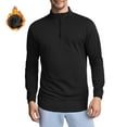 thumbnail image 1 of pstuiky camisa de manga larga para hombre, Camiseta deportiva de manga larga con cuello alto, cremallera gruesa y cálida para hombre, color liso y liso camisetas de hombre m, 1 of 4