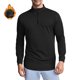 thumbnail image 1 of pstuiky camisa de manga larga para hombre, Camiseta deportiva de manga larga con cuello alto, cremallera gruesa y cálida para hombre, color liso y liso camisetas de hombre m, 1 of 4