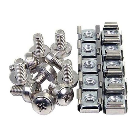 UPC: 0065030843010 | StarTech CABSCREWM62 Mounting Screws and Cage Nuts-Server Rack Cabinet