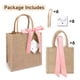 thumbnail image 2 of Paquete de 6 bolsas de yute con bonitas hojas de 25 x 25 x 18 cm, cinta rosa, 2 of 7