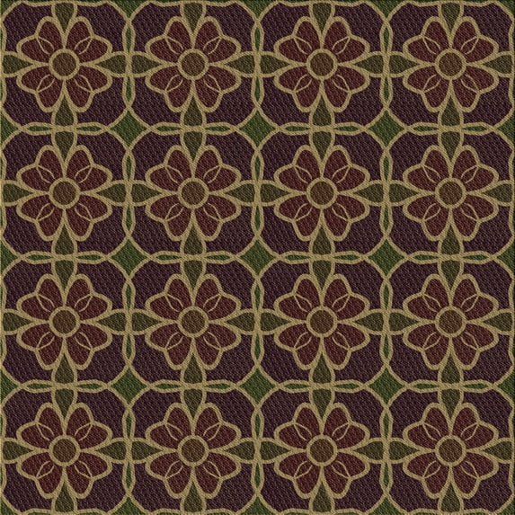 Ahgly Company Indoor Square Patterned Blood Night Red Area Rugs, 4' Square