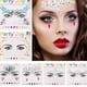thumbnail image 4 of Jumpingount Joyas para la frente de ojos, pegatinas autoadhesivas de diamantes de imitación, maquillaje facial ostentoso, decoraciones DIY para Tratamientos faciales Tipo 2, 4 of 6