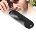 thumbnail image 3 of EeaseMX Peine para barba de aleación de zinc, resistente, accesorio portátil para peinar el cabello, accesorio útil para peluquería masculina (negro), 3 of 7