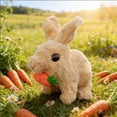 thumbnail image 6 of Interactive Hopping Easter Bunny Toy, Wenini Animated Electronic Pet Bunny with Sounds Movements Walking Ears Nose, 7-Inch Portable Hopping Bunny Toy for Kids Toddlers Gift, Yellow, 6 of 6