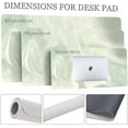 thumbnail image 3 of Cute Green Wave Extended Gaming Keyboard Mouse Pad, Non-Slip Waterproof Leather Home Office Desk Mat Protector, 3 of 7