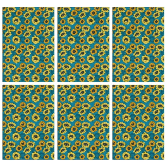 6 Pcs Funny Kitchen Towels,Sunflower Microfiber Dish Towels,Kitchen Tea Towels,Kitchen Towel Set (18" X 26")