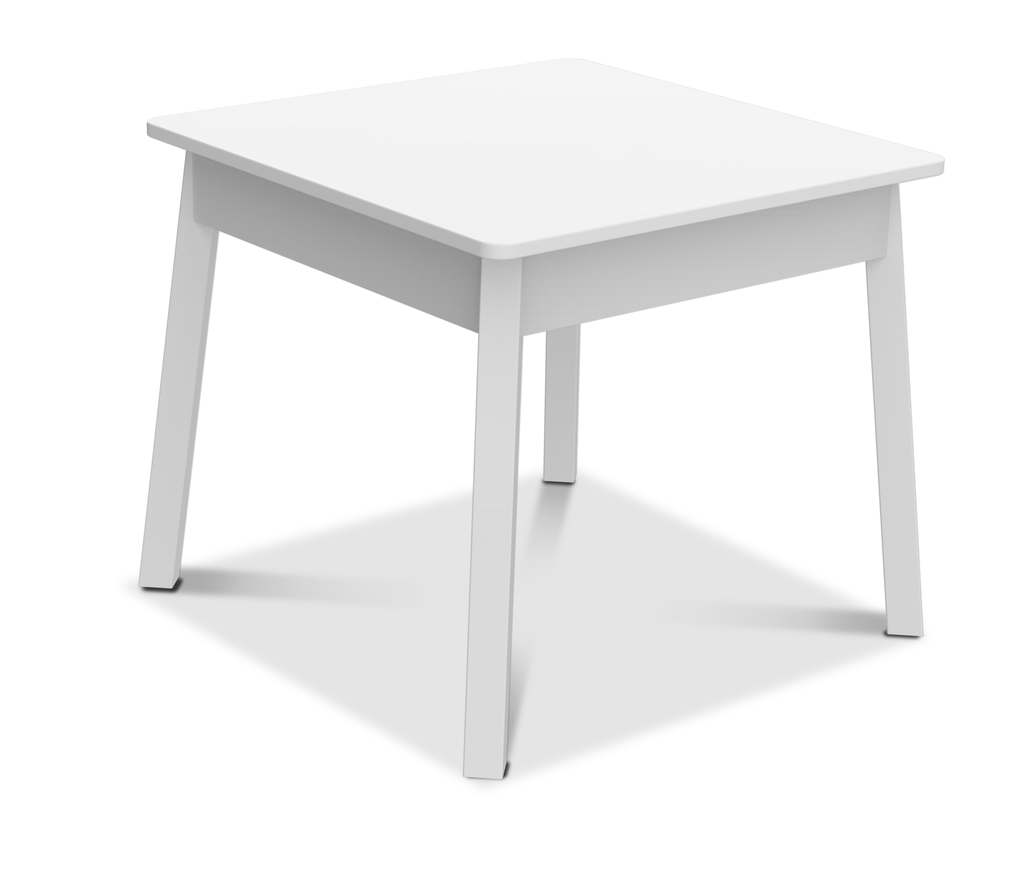 Melissa Doug Wooden White Square Table Kids Furniture For Playroom Walmart Com Walmart Com