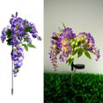 thumbnail image 4 of xaoyunyn Solar Wisteria Lamp-LED Light-Controlled Simulation Flower Arrangement,Energy-Efficient and Weatherproof,Ideal for Outdoor Garden and Courtyard Decoration,Purple, 4 of 4