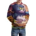 thumbnail image 6 of Tom And Jerry Mens Womens Novelty Hoodie 3D Print Pullover Hooded Long Sleeve Sweatshirts Tops Blouse with Pocket, 6 of 8