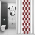 thumbnail image 4 of Minimalist Red Shower Curtain for Bathroom Decor, Buffalo Check Plaid Farmhouse Farm Theme Waterproof Fabric Shower Curtain, 72"x72" Set with 12 Hooks, 4 of 9
