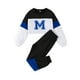 thumbnail image 1 of Gibobby Conjunto niña Conjunto para niños pequeños y niñas con estampado de letras, camisetas de manga larga, Sudadera con capucha, pantalones, conjunto de 2 uds(Azul,9-10 Años), 1 of 5