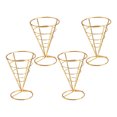 thumbnail image 1 of Soportes de acero inoxidable para conos de helado, papas fritas, exhibición de conos de comida para waffles, pizzas, charcutería, artículos para fiestas de restaurantes y cocinas., 1 of 8