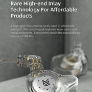 KZ EDX Pro in-Ear Stage Monitor Headphone, Dual Magnetic Dynamic Unit Earphone, Shock Bass Earbuds with 0.75mm Detachable Cable Comfortable Wired Headset (No Mic)
