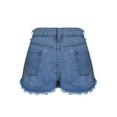 thumbnail image 6 of zbxnLI Women's Pull on Denim Shorts Trendy Summer Jean Shorts for Women Short Jeans with Pockets, 6 of 7