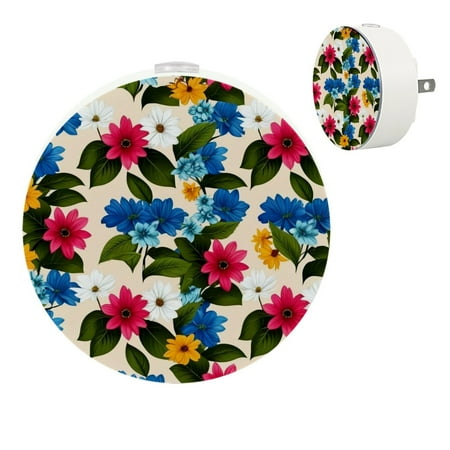 

YZUOUZY Lamp for Bedroom Nightlight Bedside Lamps Set of 2 Floral Colored Flowers