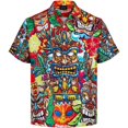 thumbnail image 3 of Camisas hawaianas divertidas para hombre, camisas de playa con botones y manga corta con estampado completo, blusa de verano de gran tamaño para hombres y mujeres, 3 of 4