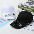 thumbnail image 3 of QualitChoice Fiber Solar Powered Fan Hat Durable Versatile Portable Convenient For All Activities Solar Fan Cap white, 3 of 5