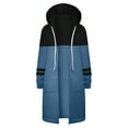 thumbnail image 1 of Chaquetas y abrigos casuales con capucha y manga larga para mujer, moda, bolsillos, solapa versátil, chaquetas casuales con capucha y manga larga, abrigo con cremallera y vendaje para mujer, 1 of 3