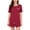Burgundy, variant on Women's 2 Piece Short Sleeve Pajama Sets Summer Lounge Soft Sleepwear PJs Shorts with Chest Pocket XL Black
