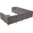 thumbnail image 5 of Meridian Furniture Alina Grey Velvet Modular Sectional, 5 of 17
