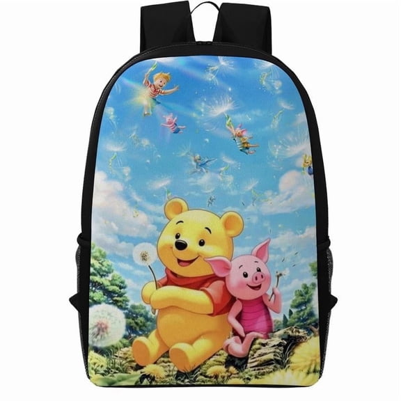 Cute 17" New Semester Backpack Winnie Bear Classic Backpack Large Capacity Durable Water Resistant Casual Daypack Backpack Fashionable Bag Gift
