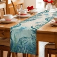 thumbnail image 5 of Turquoise Jellyfish Coastal Table Runner 90 Inches, Summer Ocean Seaweed Vintage Bed Runner Dresser Scarves Tabletop for Indoor Outdoor Parties/Ceremony/Banquet, 13" x 90", 5 of 9
