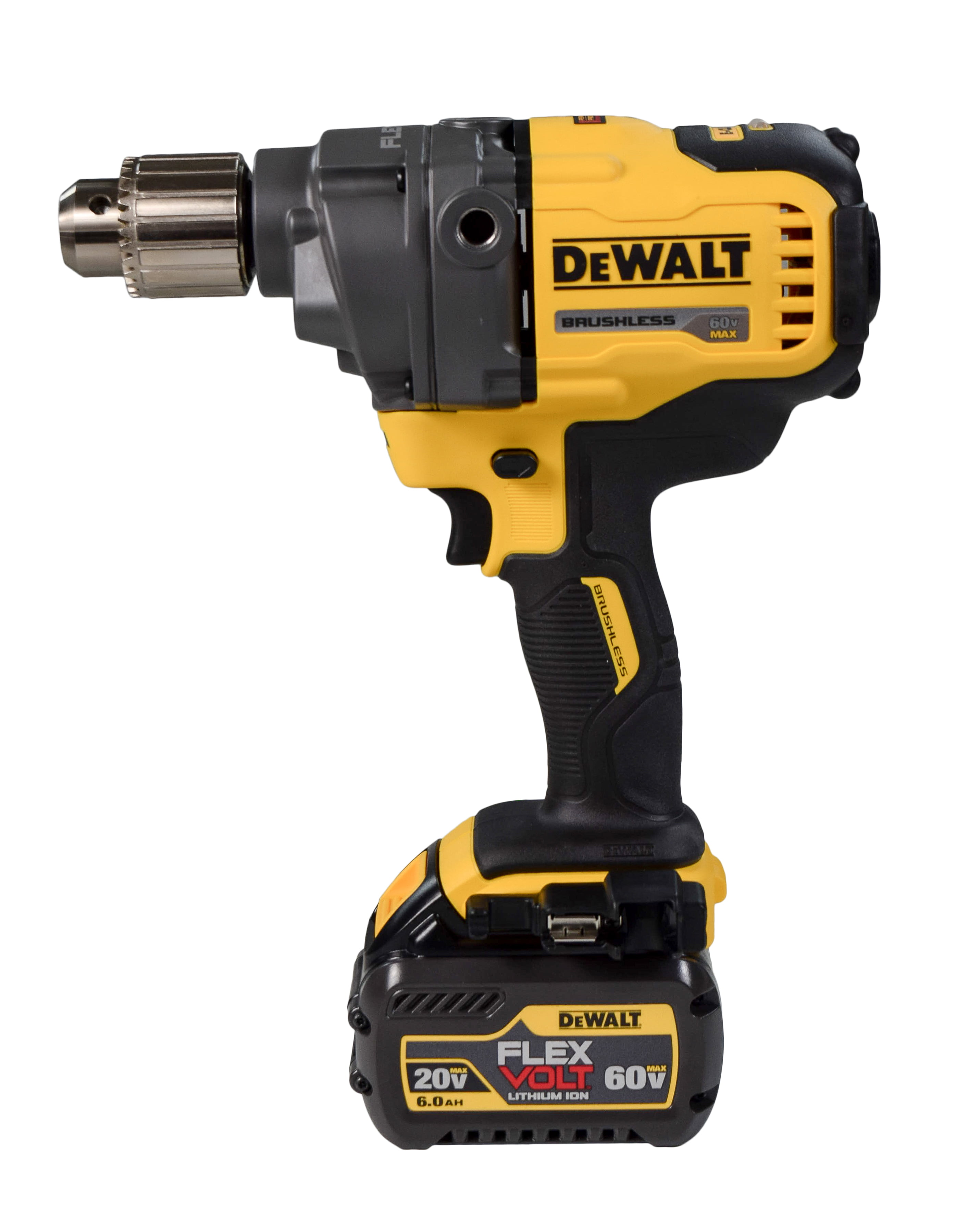 DeWalt 60-Volt MAX Lithium-Ion Cordless 1/2 Mixer/Drill W/ Battery, Charger  And Bag