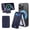 Blue, variant on Moko for Magsafe Wallet, 7 Cards Holder Adjustable Stand RFID Blocking Magnetic Phone Wallets, Slim Leather Magnetic Wallet for iPhone 17e/17/16/15/14/13/12 Series, Black