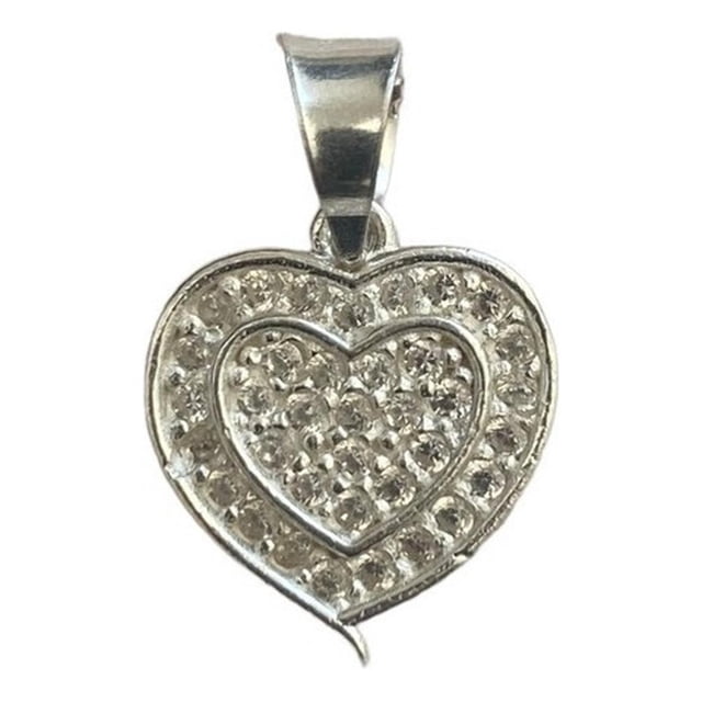 JOYARIS Dije Corazón Amor Amistad Zirconias En Plata Solida 925 DM-0000112