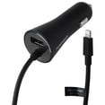 thumbnail image 1 of PureGear 24W Car Charger with Lightning 8-Pin Connector and USB-A Port - Black (Used), 1 of 1