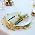 thumbnail image 3 of 10 Pack Disposable Gold Placemats with 2 Pcs Silverware Set, Metallic Round 6.7 Inch Foil Mesh Pressed Fall Table Mates Doilies for Dining Table Wedding Birthday Party Holiday Home Decorations, 3 of 8