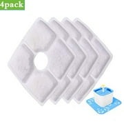 LELINTA Cat Water Fountain Replacement Filters Sponges 4PCS Carbon Filters Replacement Cat and Dog Automatic Flower Water Dispenser