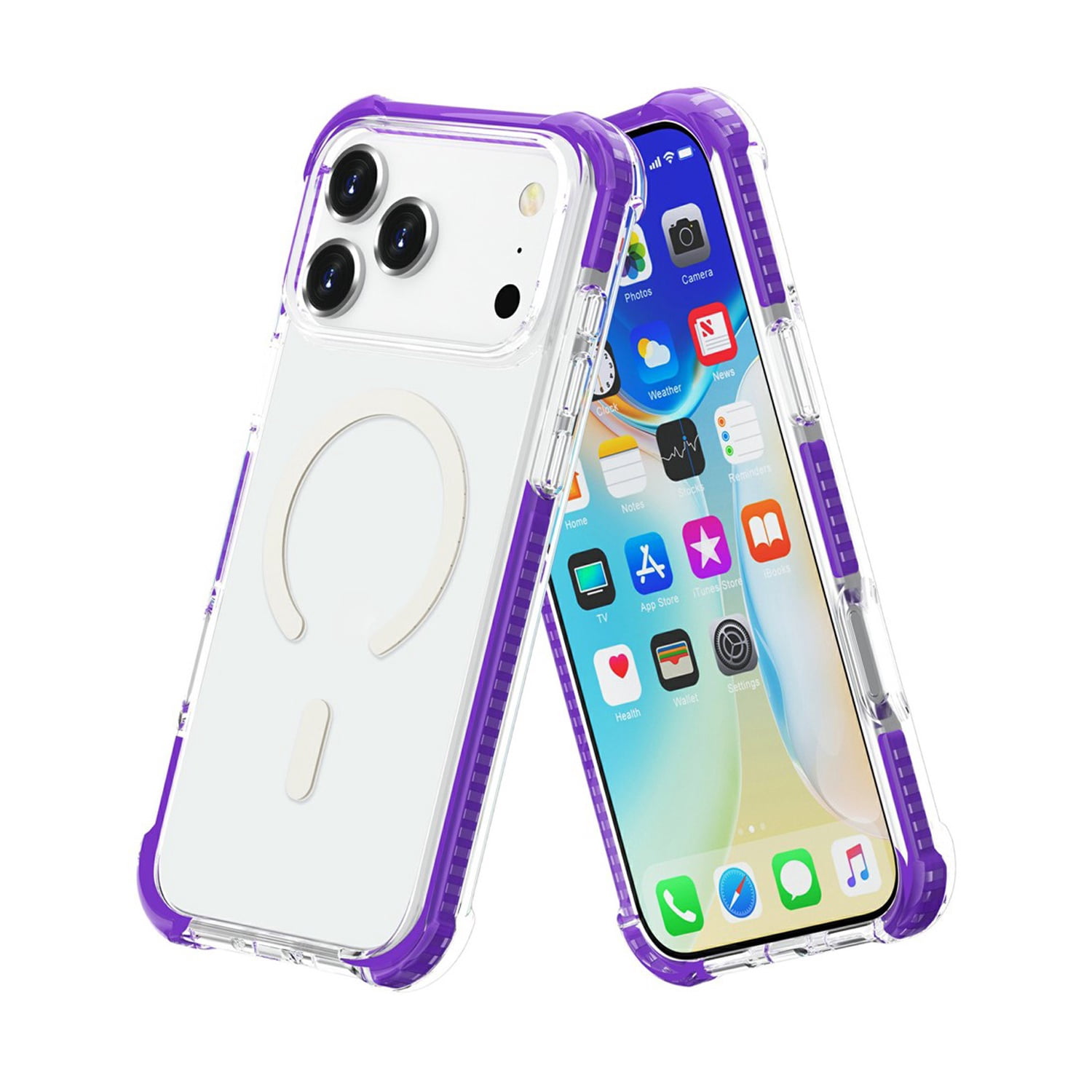 Flexible TPU Mesh Protective Case for iPhone 17 Pro Max - Purple