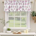 thumbnail image 2 of Pink Pumpkins Fall Curtain Valances for Windows, Kitchen Valance Window Treatments Panel 2 Pack, Watercolor Thanksgiving Rod Pocket Short Curtains for Bathroom Bedroom 60 x 18 Inch, 2 of 8