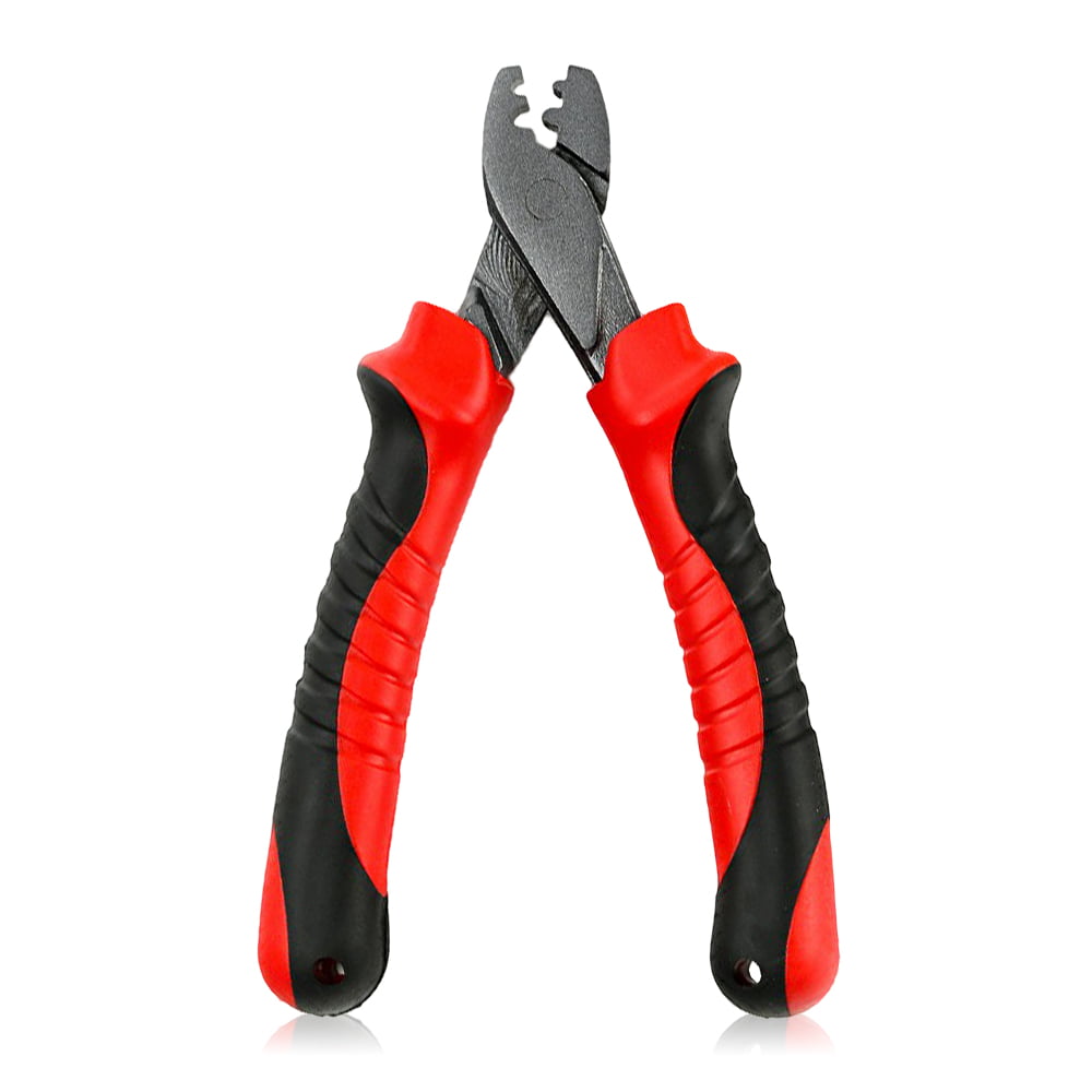 Fishing-Pliers Non-slip Braided Line Cutter Tackle Fish Crimping Pliers Scissor 