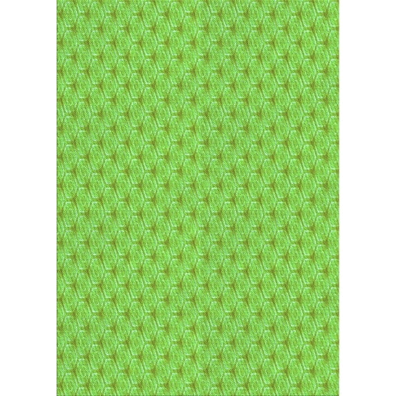 Ahgly Company Indoor Rectangle Patterned Emerald Green Area Rugs, 5' x 8'